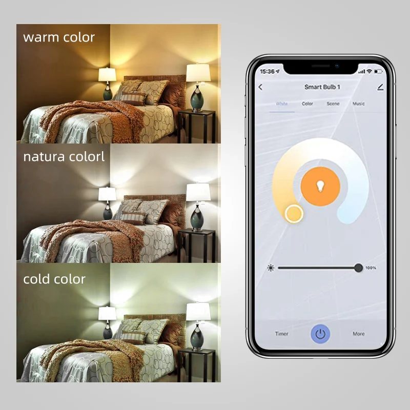 Умные светодиодные лампы накаливания E27 E26 ST64 G125 G95 с Wi-Fi