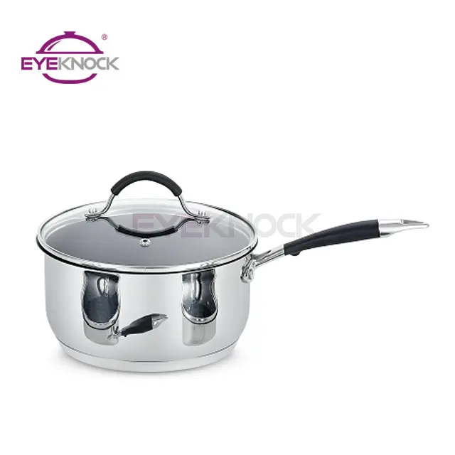 Hot sale 304 stainless steel cookware with xylan non stick coating 304 saucepan set