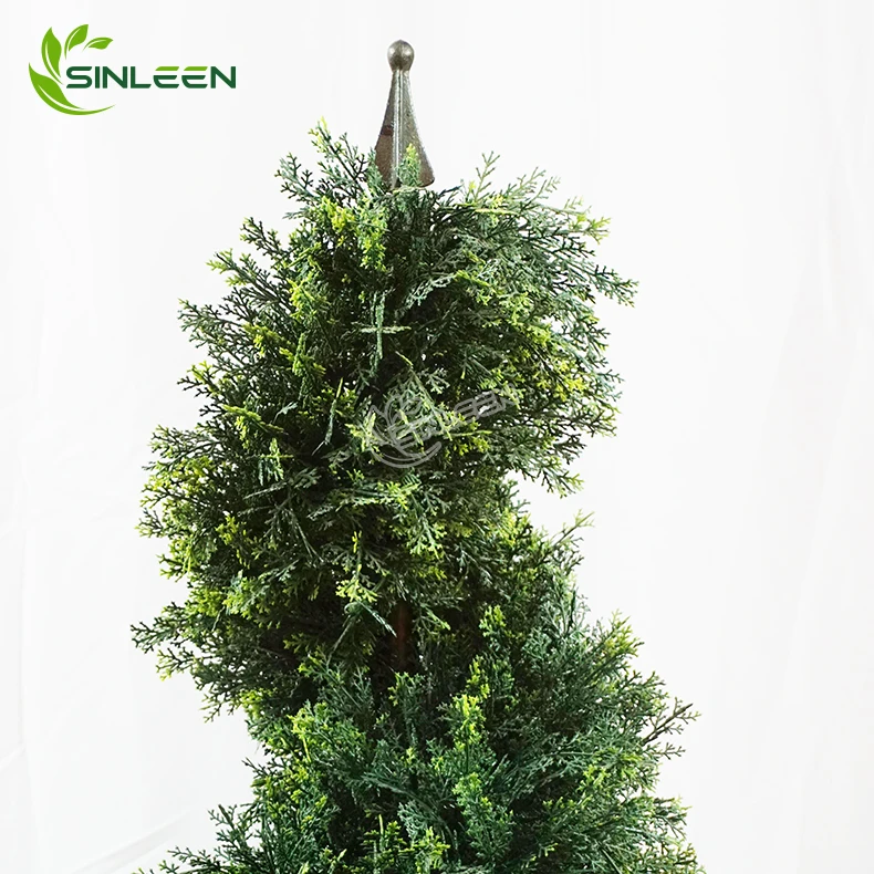 Hot seller Grass Plant Artificial Cypress Boxwood Spiral Topiary Tree