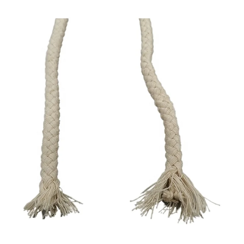 10mm 100% Cotton Draw Cord Bags Drawstring Round Cotton Color Cords Band Woven Rope Macrame Cord