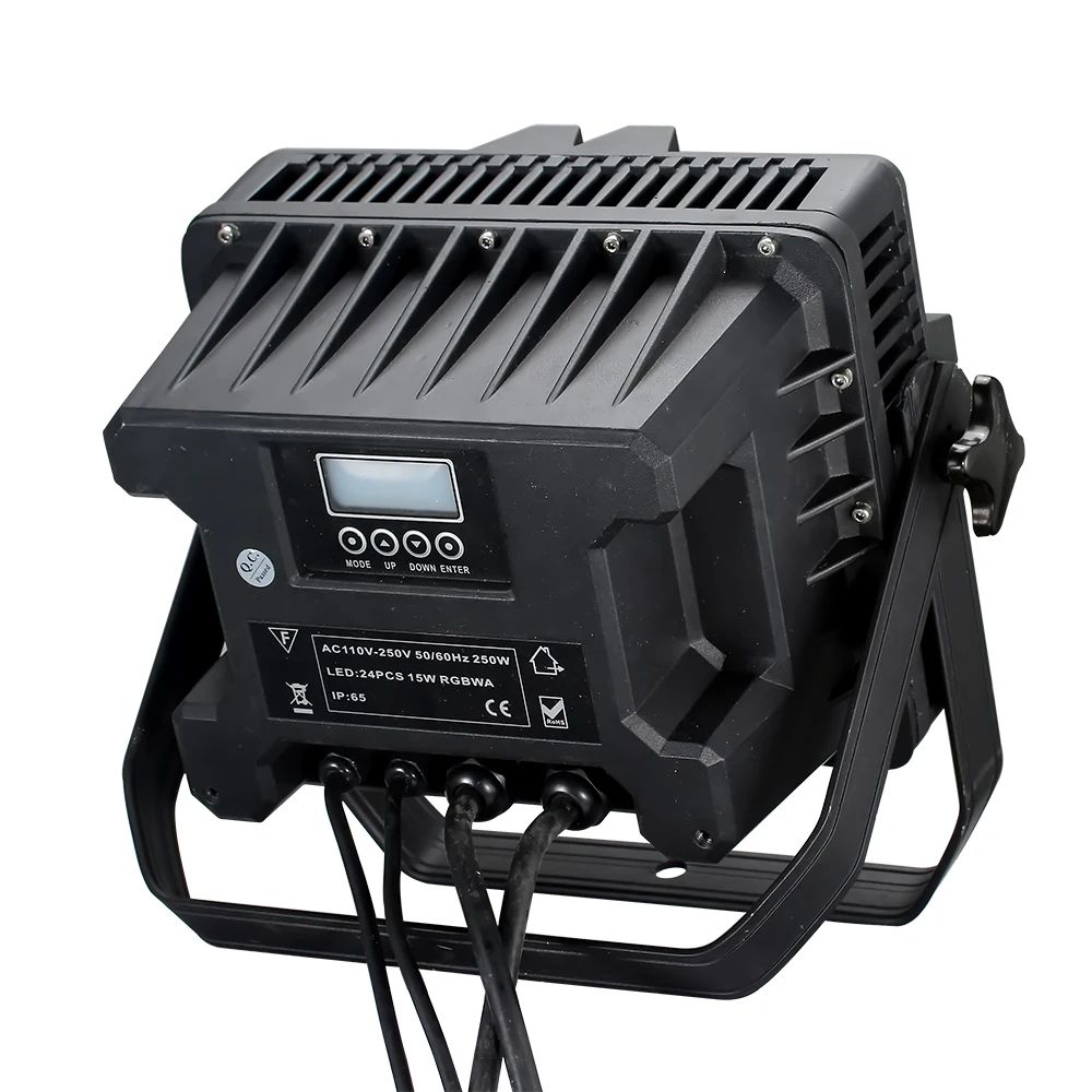 IP65 outdoor LED square par light  Rugged 24pcs 10W RGBWA-UV  LED wash for events