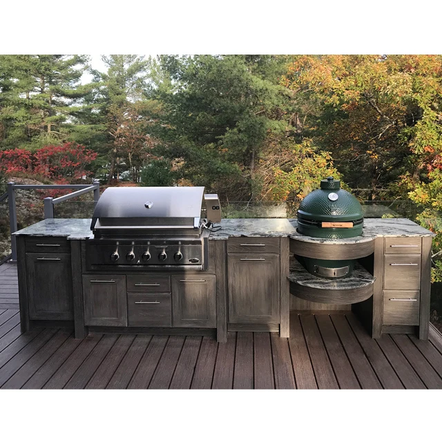 Современные алюминиевые кухонные шкафы с тропическим дизайном