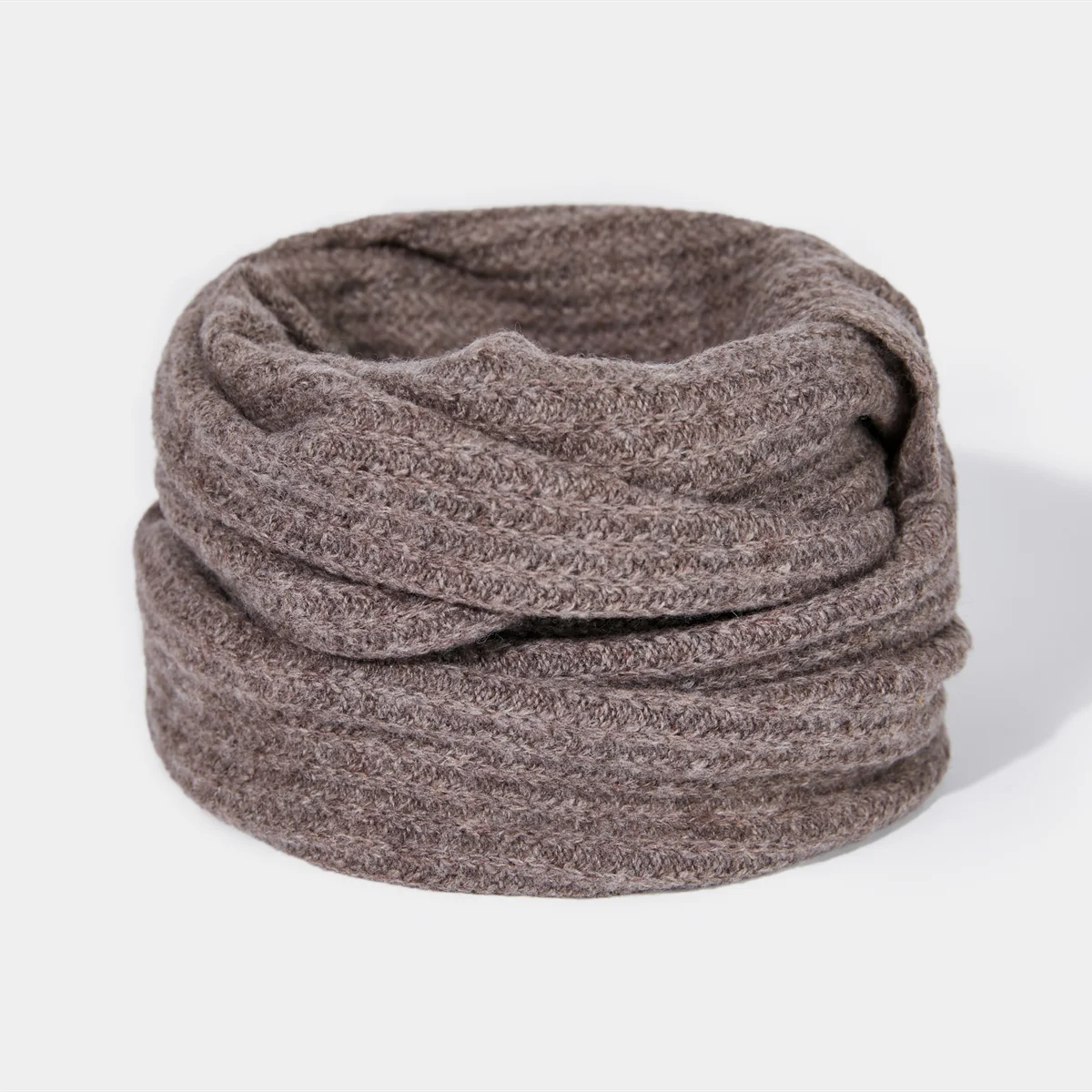 Fur Winter Scarf Solid Color Warmth  Plush Neckwear Women 100% Wool