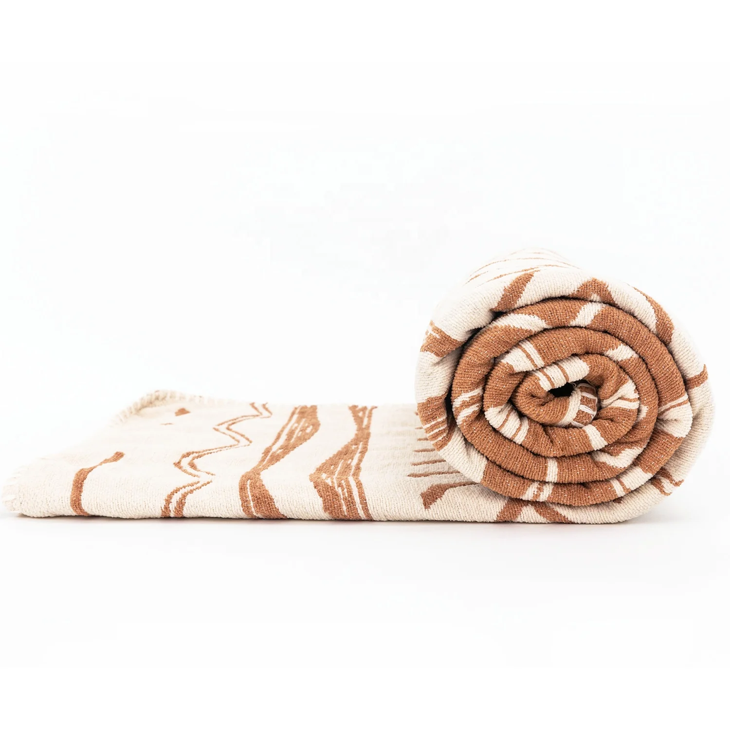 Zigzag Geometric Warm Chunky furry Soft chenille throw blanket for Home Living Room Sofa Nap Knee Cuddly Rug Armchair