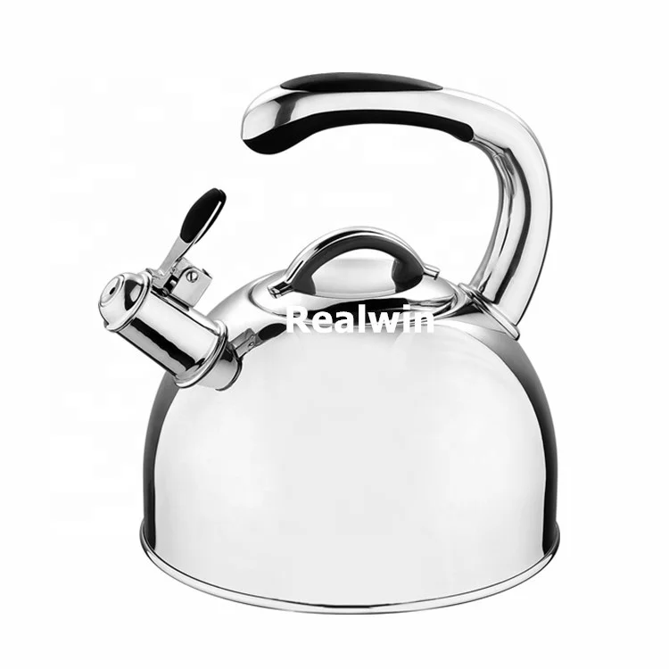 Realwin stainless steel whistling tea kettle dubai with tube icool handle