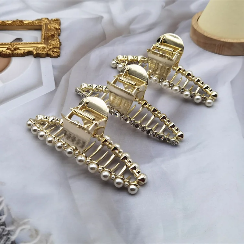 Beige mocha color geometric hot sale hair claw clips cheap price wholesale hair claw