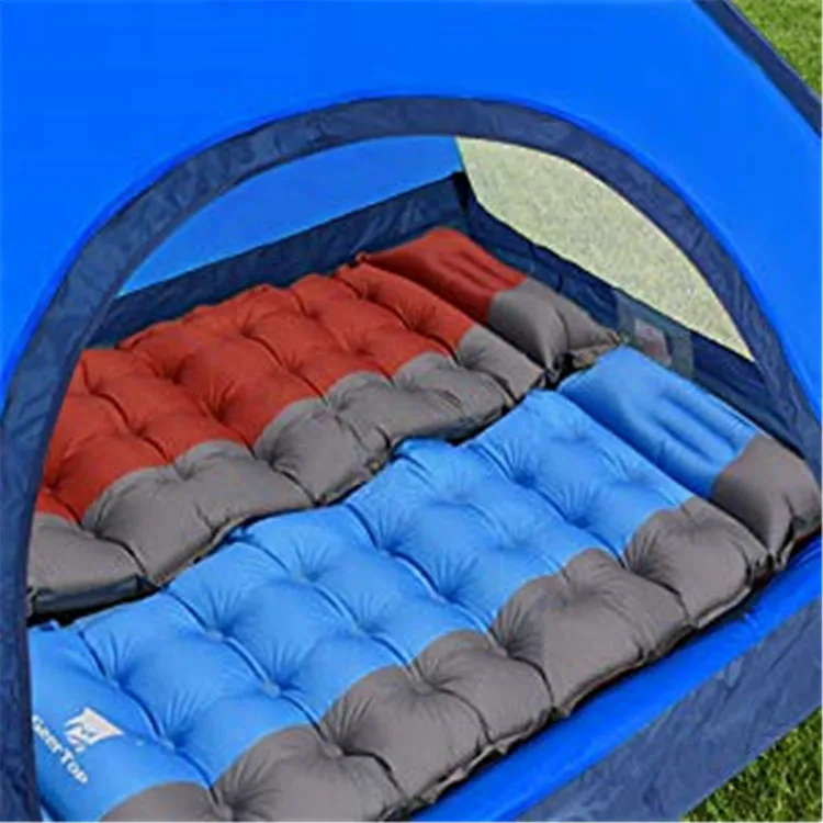 Ultralight double self inflatable camping floor air sleeping mat camping mattress with Built-in Inflator Pump