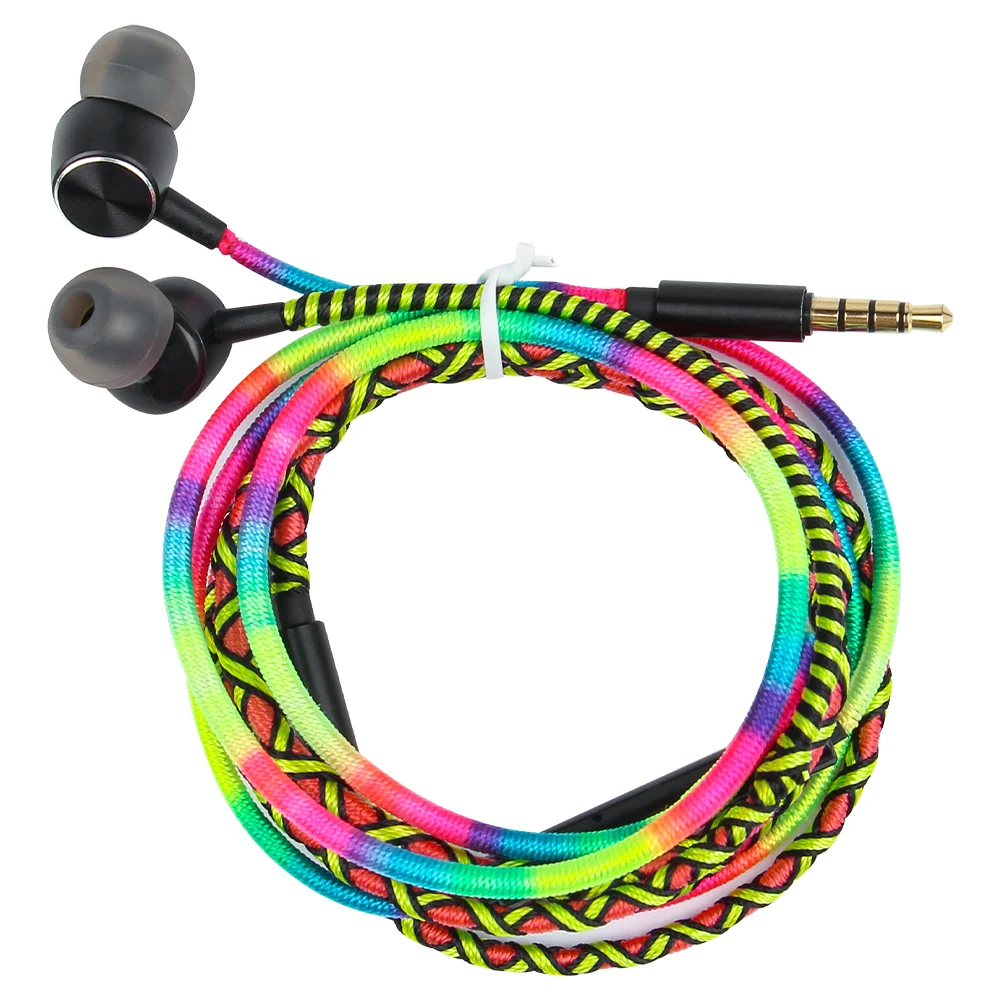 URIZONS computer headphones earphones headphones wired professional customizable braided headphones