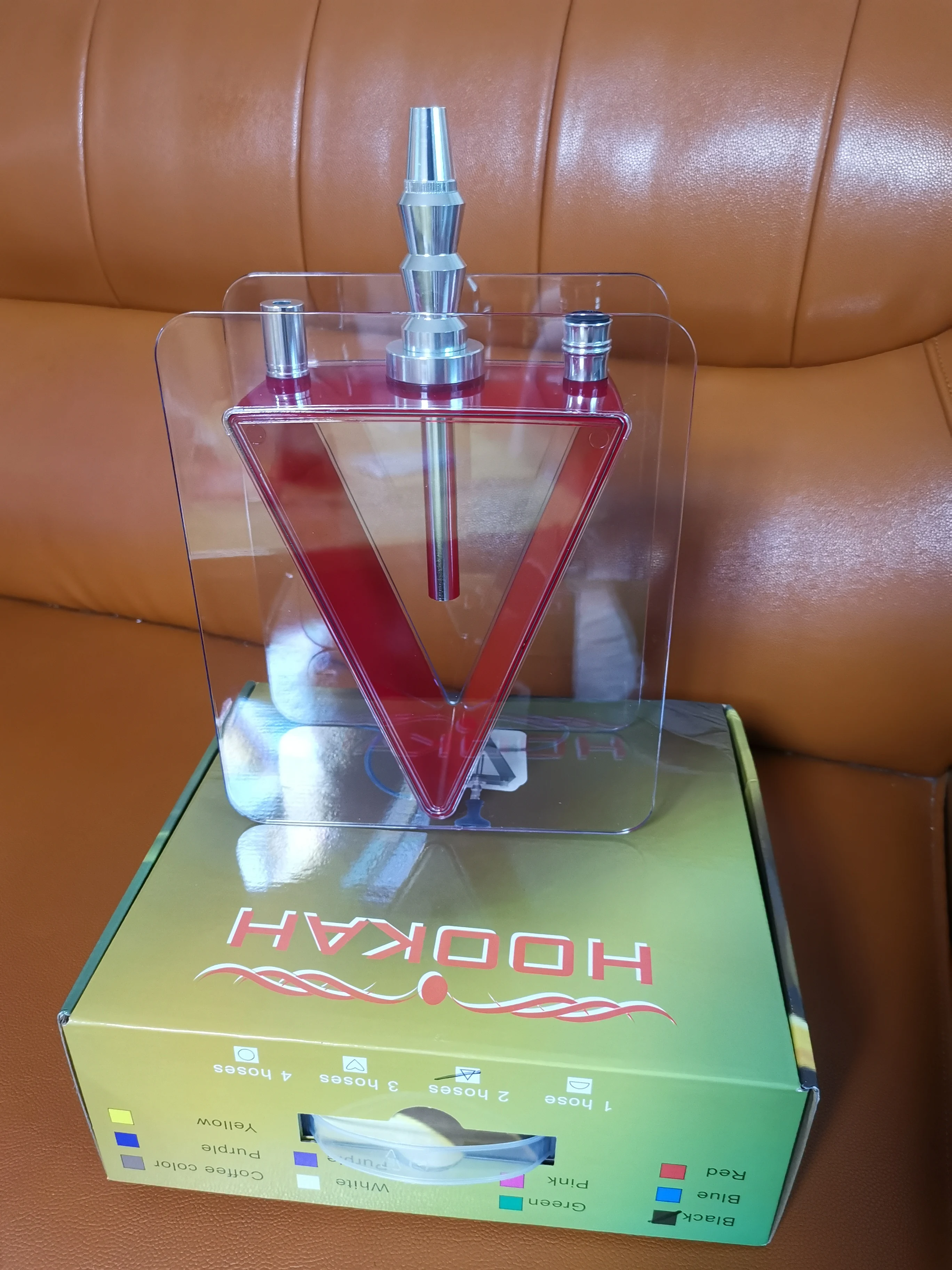 Acrylic Hookah Finished Set Triangle Pot Hookah Bar KTV Pot Hookah Accessories For Cigarettes And Tobacco