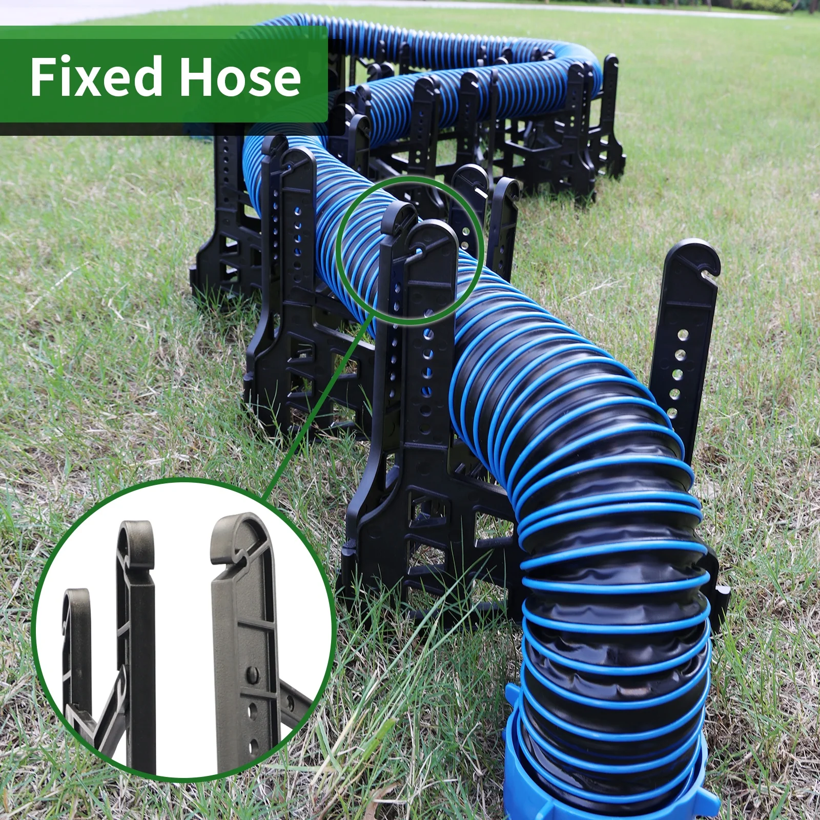 20 Foot Flexible Easy Sider RV Sewer/Septic Hose Support Holder, Height Adjustment for Travel Trailers, Campers and Motorhomes