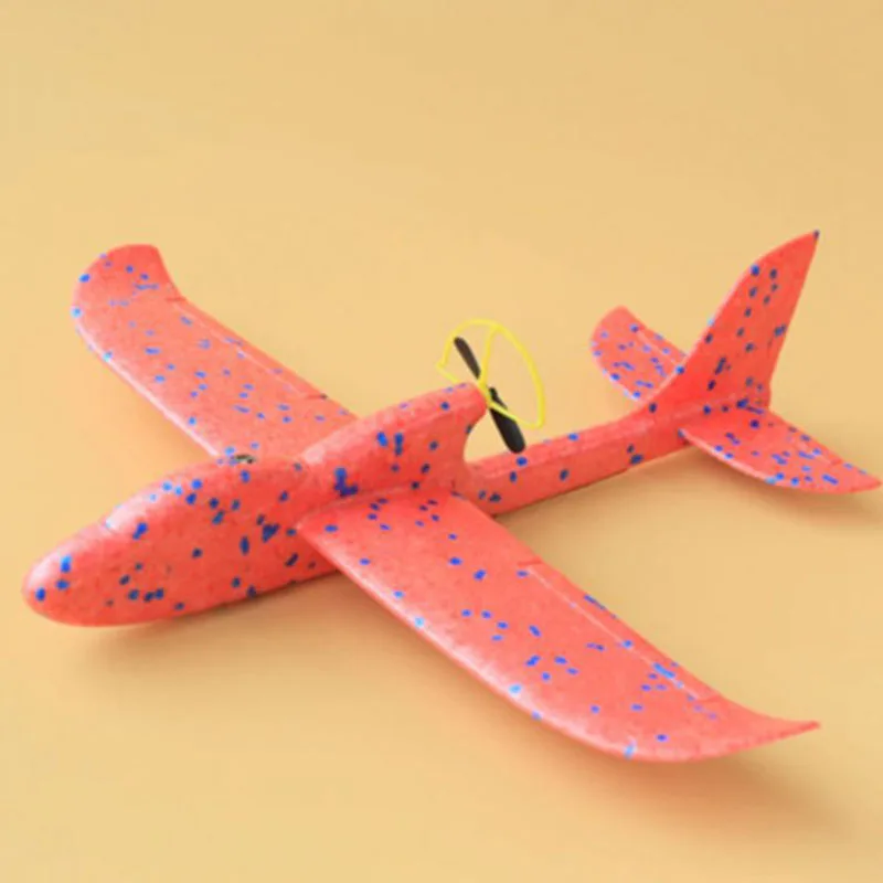 DIY Biplane Glider EPP Foam Hand Throwing Aircraft Powered Flying Plane Rechargeable Electric Model Toys For Children