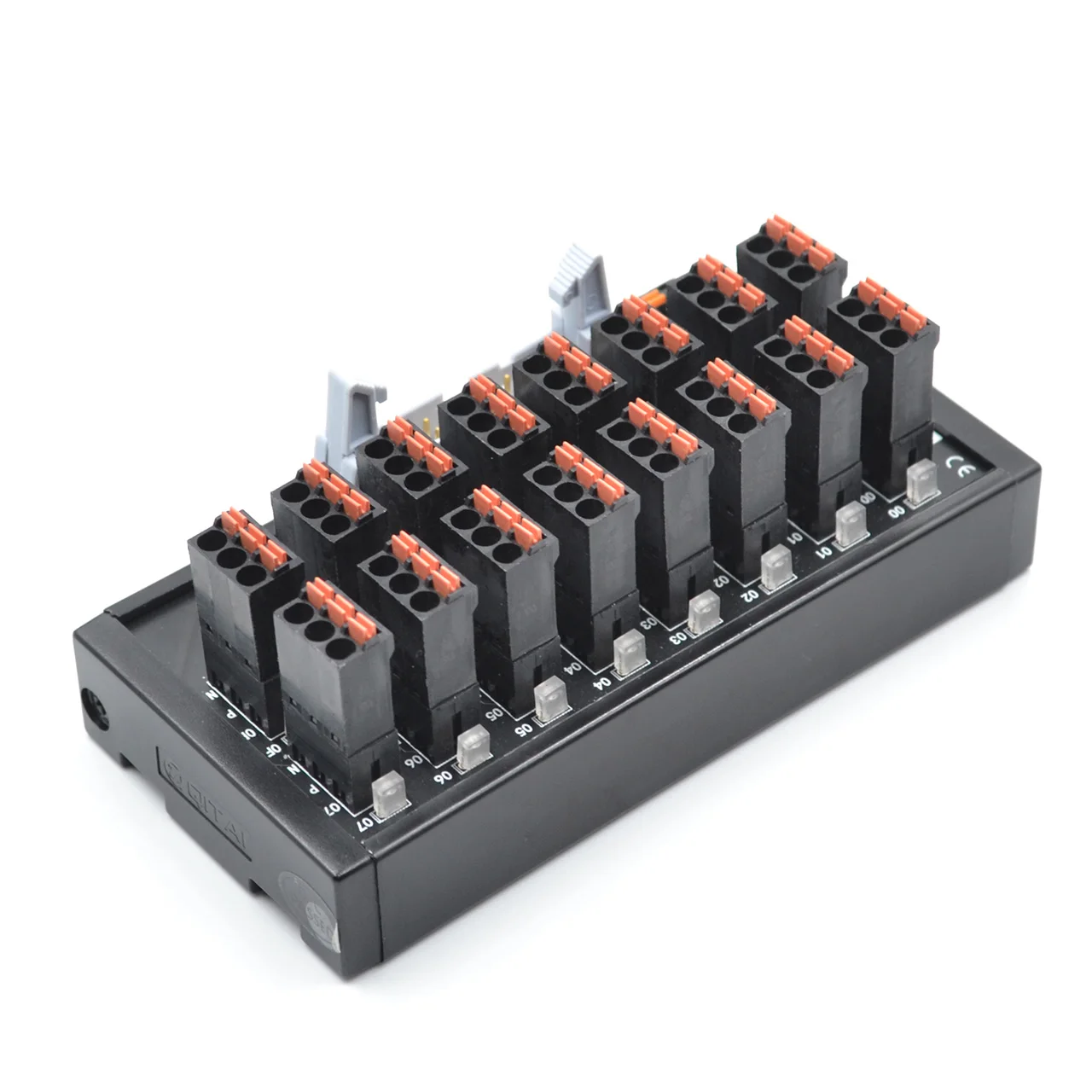 QMT085SL 16-битный выходной клеммный блок DC24V 1A PLC модуль подключения со светодиодной подсветкой пульт дистанционного управления