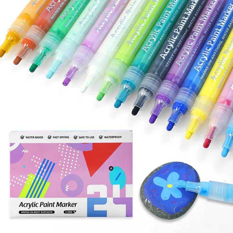 Hot Selling Single Tip Art Drawing Markers Permanent Art Marcadores Punta Pincel Marker Pen Set For Shoulder Bag