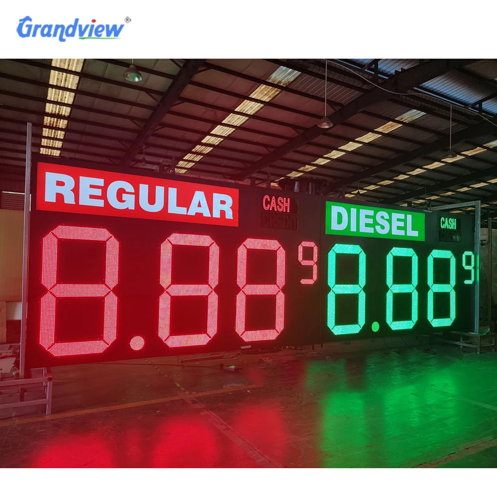 Single color sign 30 inch form 8.888 8.889/10 Remote Wireless outdoor led gas price panels for petrol station