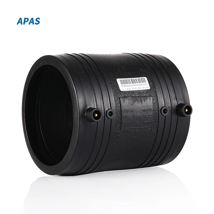APAS  factory Quick Connect Hdpe Pipes Fittings Pe Pipe Compression Fitting Irrigation  Electrofusion Coupler For water supply