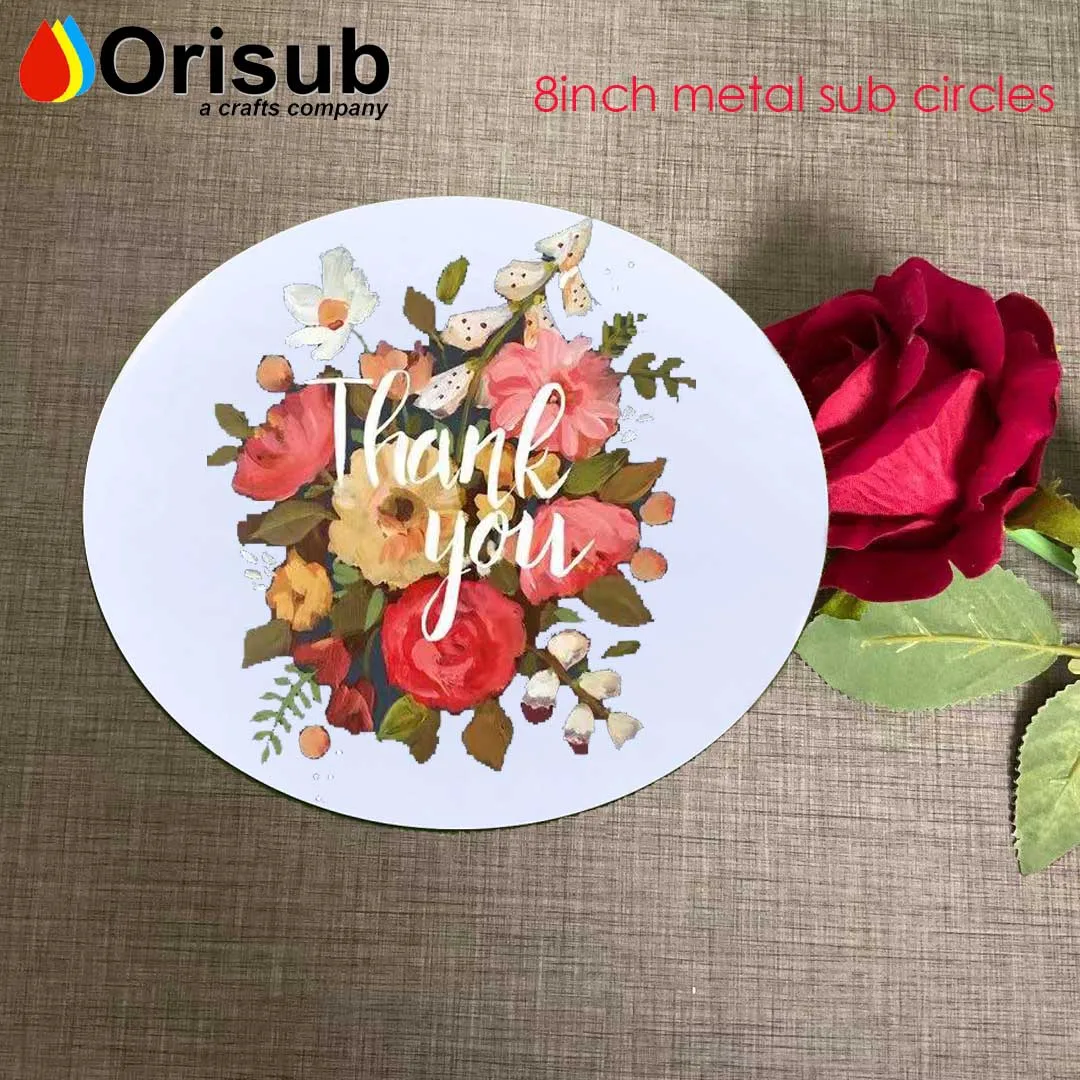 8 inch metal sublimation circle aluminum for heat transfer