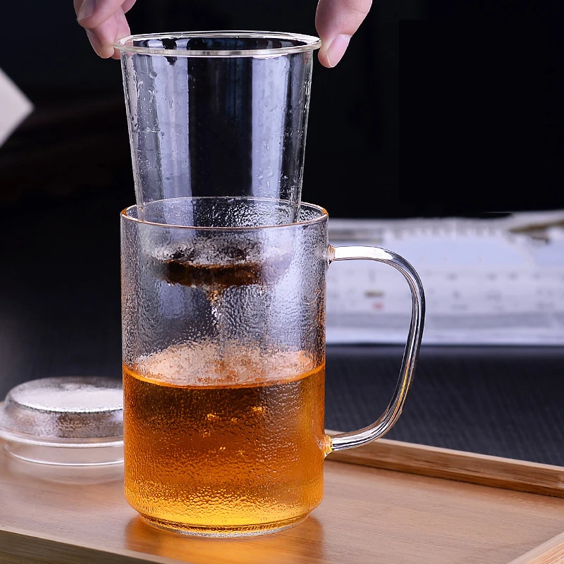 
Hammered Teaware Glass Infuser Mug 