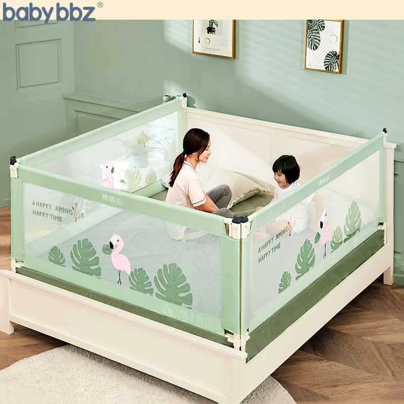 Seamless Splicing Baby Bed Guard Rail Bed Rails for Toddlers Vertical Lifting Guardrail for Queen & King Mattress