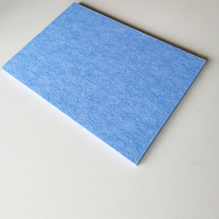 Polyester sound-absorbing ceiling wall panels