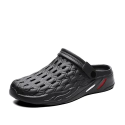 Custom OEM Outdoor Beach Summer Black Wholesale Flats Men Slippers