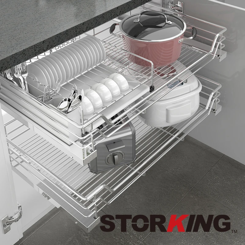 
Factory supplier home storage drawer kitchen wire basket 