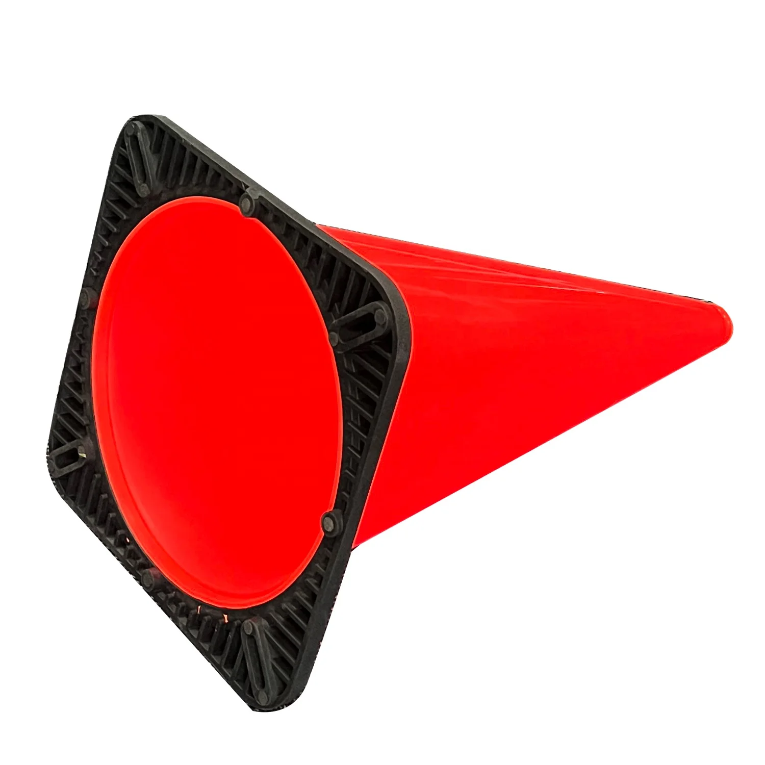 28-Inch PVC Orange Safety Cone Reflective Collars Black Weighted Base Driveway Parking School Improvement Used Cones