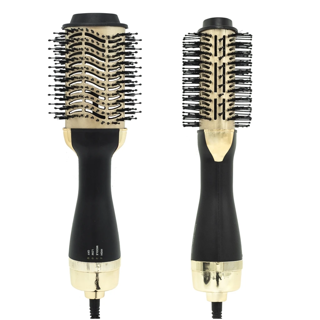 One Step Hair Dryer Straightening Volumizer Styler Brush Hot Air Blow Negative Ionic Hair Heating Brush Straightener