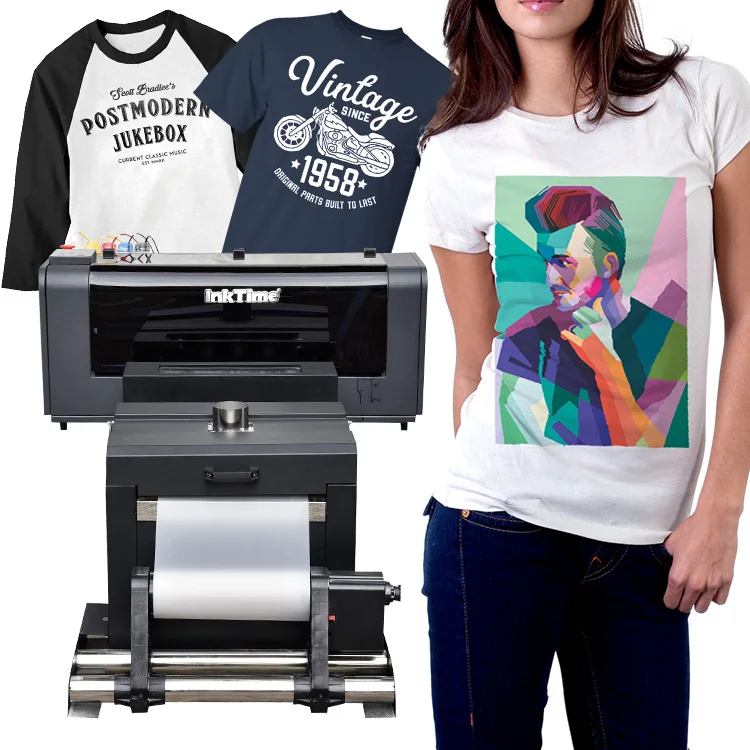 IT-H301 EPSN F1080 Printhead Dtf Thermal Sublimation Digital Printer Plotter With Shaker Powder Machine