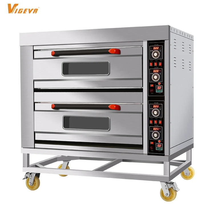 1 deck 2 trays gas baking oven for sale commercial pizza oven digital panel smart control deck oven for sale