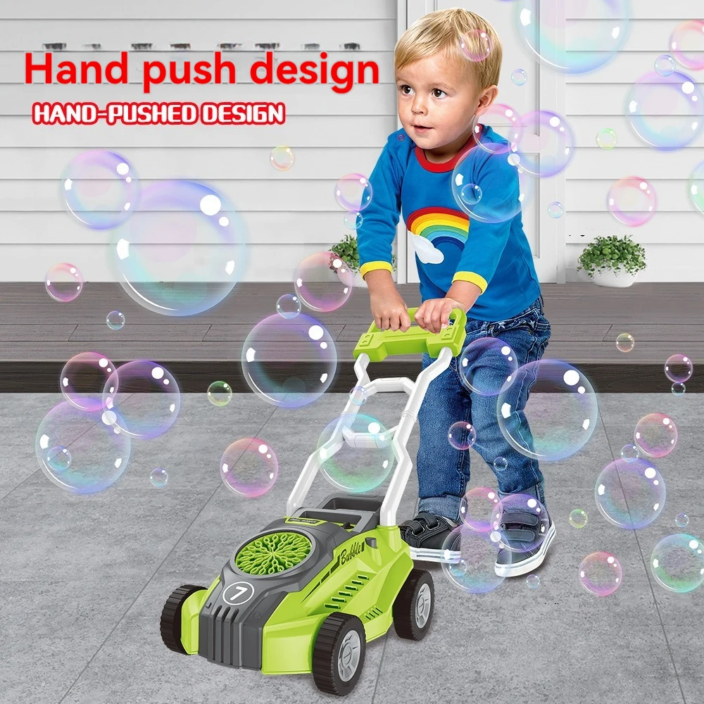 Bubble Lawn Mower Machine Bubble Gun for Toddlers Automatic Summer Outdoor Toys for Kids