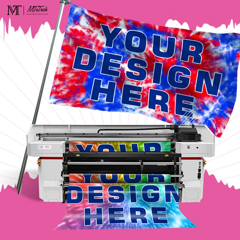 Leading Manufacturer MTuTech 2m Direct To Fabric Printer Digital Textile Printing Machine  for Flags
