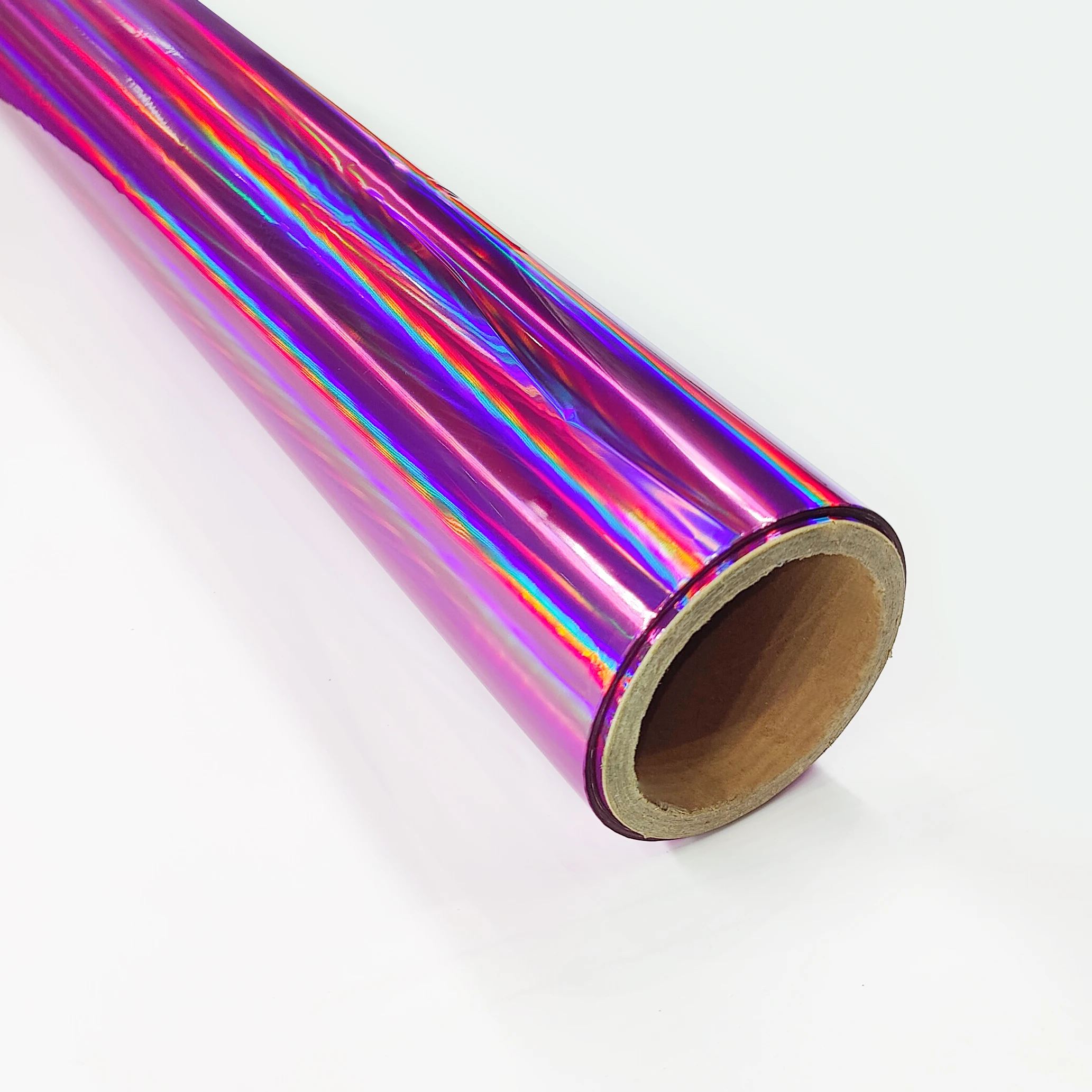 Best Quality PET Film Aluminum Coated Pink Color Heat Transfer Holographic Partial Foil For Leather