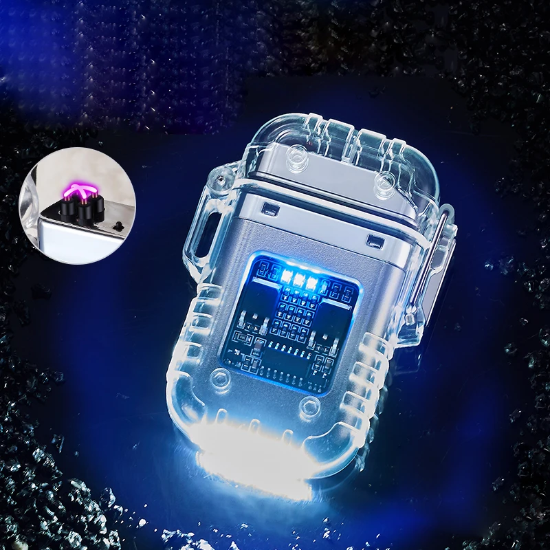 2024 Electric Charged Usb Lighter Cigarette Suppliers Wholesale Rechargeable USB Lighter with Flashlight