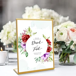 Clear table stand menu holder acrylic sign display table number wedding acrylic sign display holder
