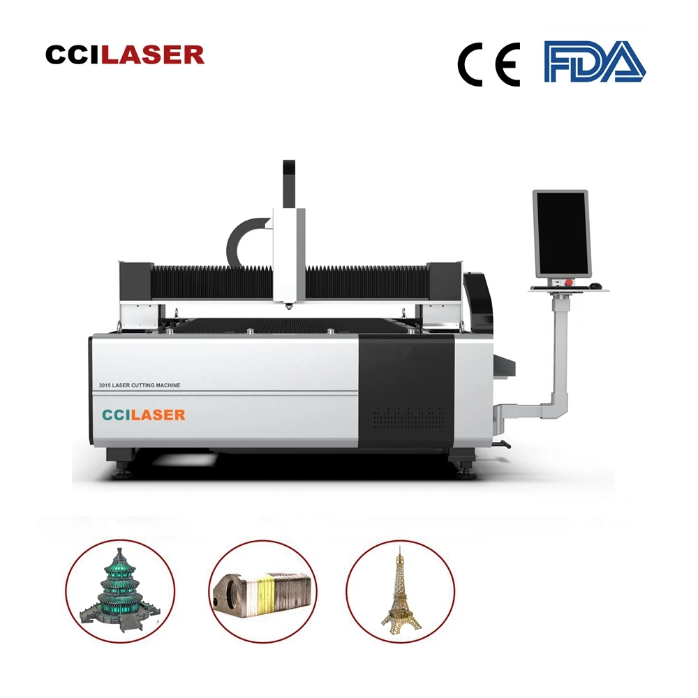 CCI LASER China open type 1kw 1000w 2kw 3000w cnc fiber laser cutting machines precision 3015d 1000w 1500w for steel metal