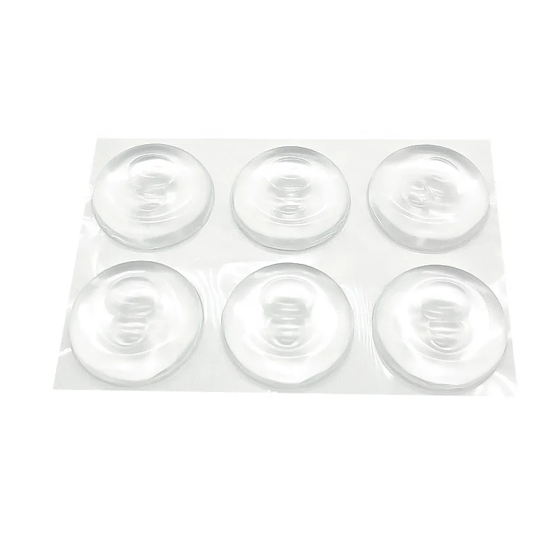 Self Adhesive Wall Door Handle Bumper Guard Square Round Transparent Soft Door Knob Wall Shield