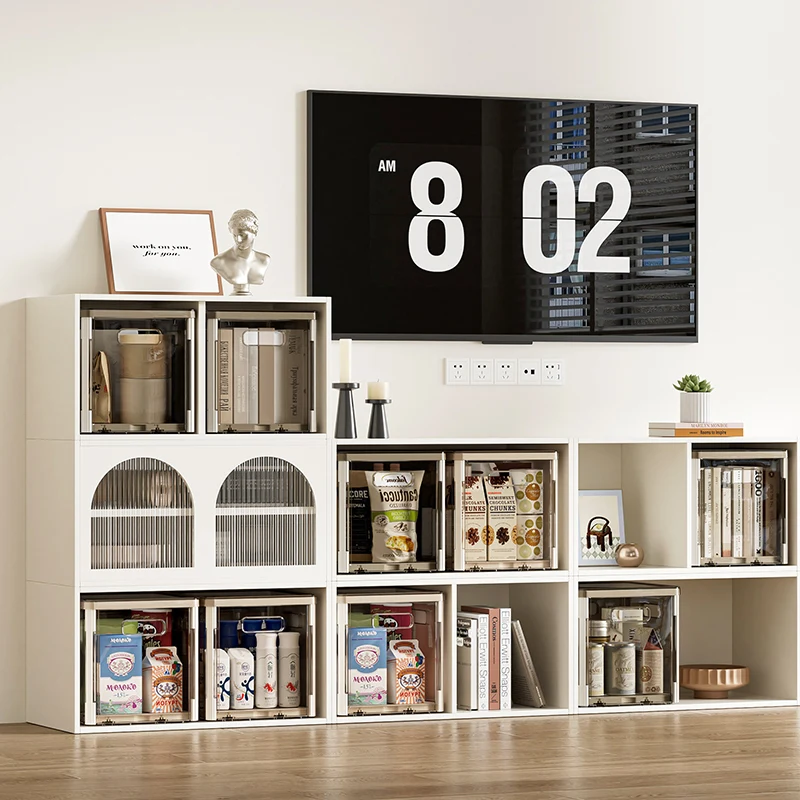 HAIXIN Multi-Function Square PP Folding Storage Box Stackable Organiser for Bedroom Snacks Food Beverages Storage Box with Lid