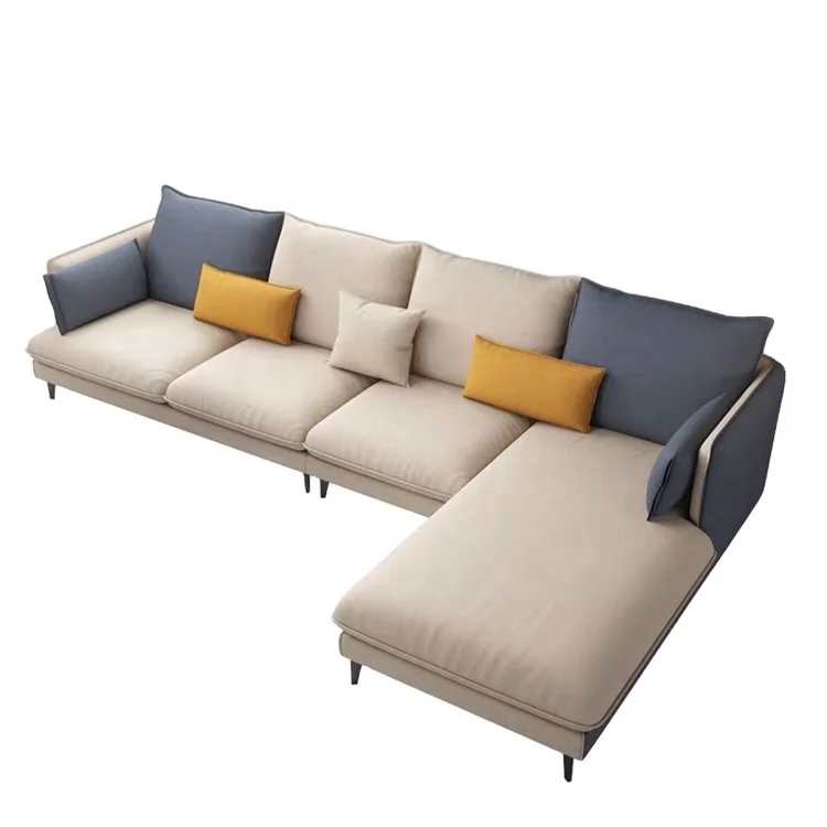 Hotel Dining Home Furniture American Style Fabric Lcouch Living Room Sofa L Shape Sectional Sofa