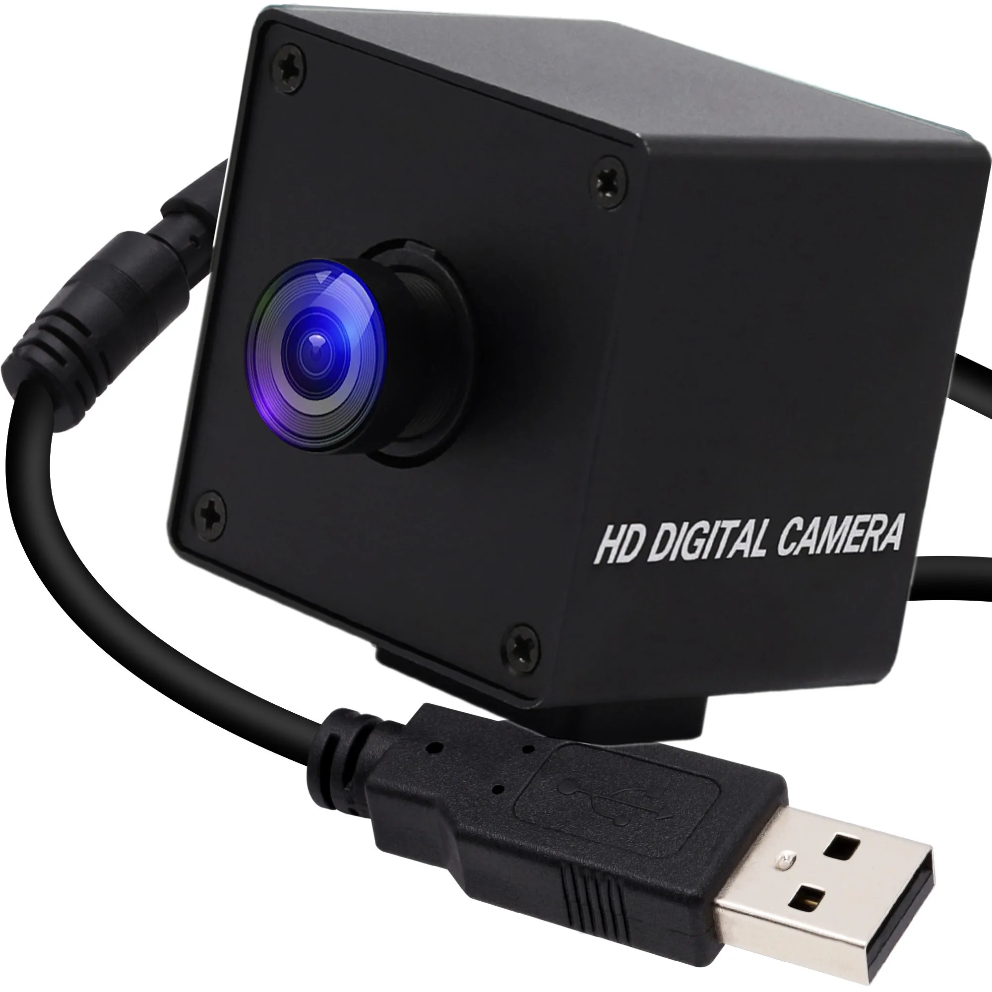 ELP 3MP WDR H.264 Mini USB Camera With Microphone Wide Dynamic USB Webcam with Metal Case for Industrial Vehicle Machine Vision