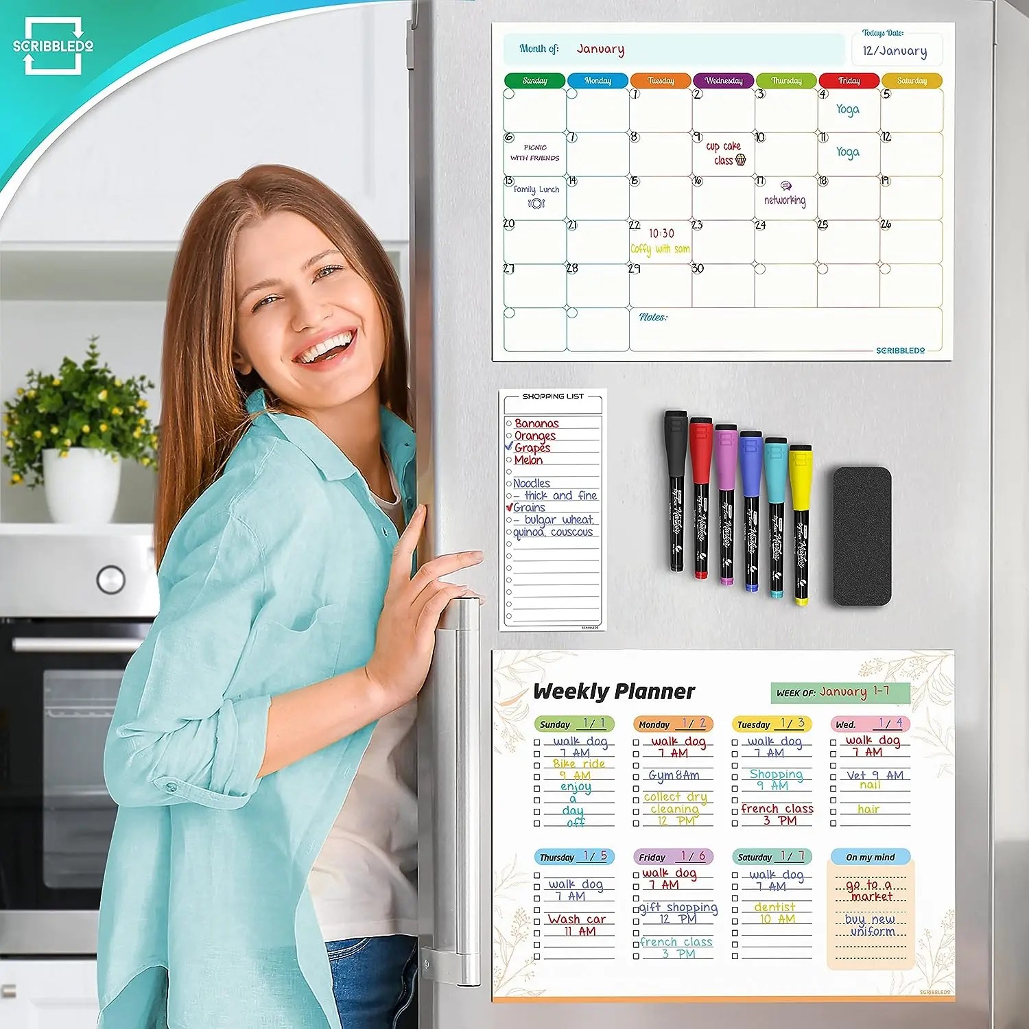 2023 to 2024 upgrade innovative custom calendar large outdoor stickers magnetic perpetual calendar