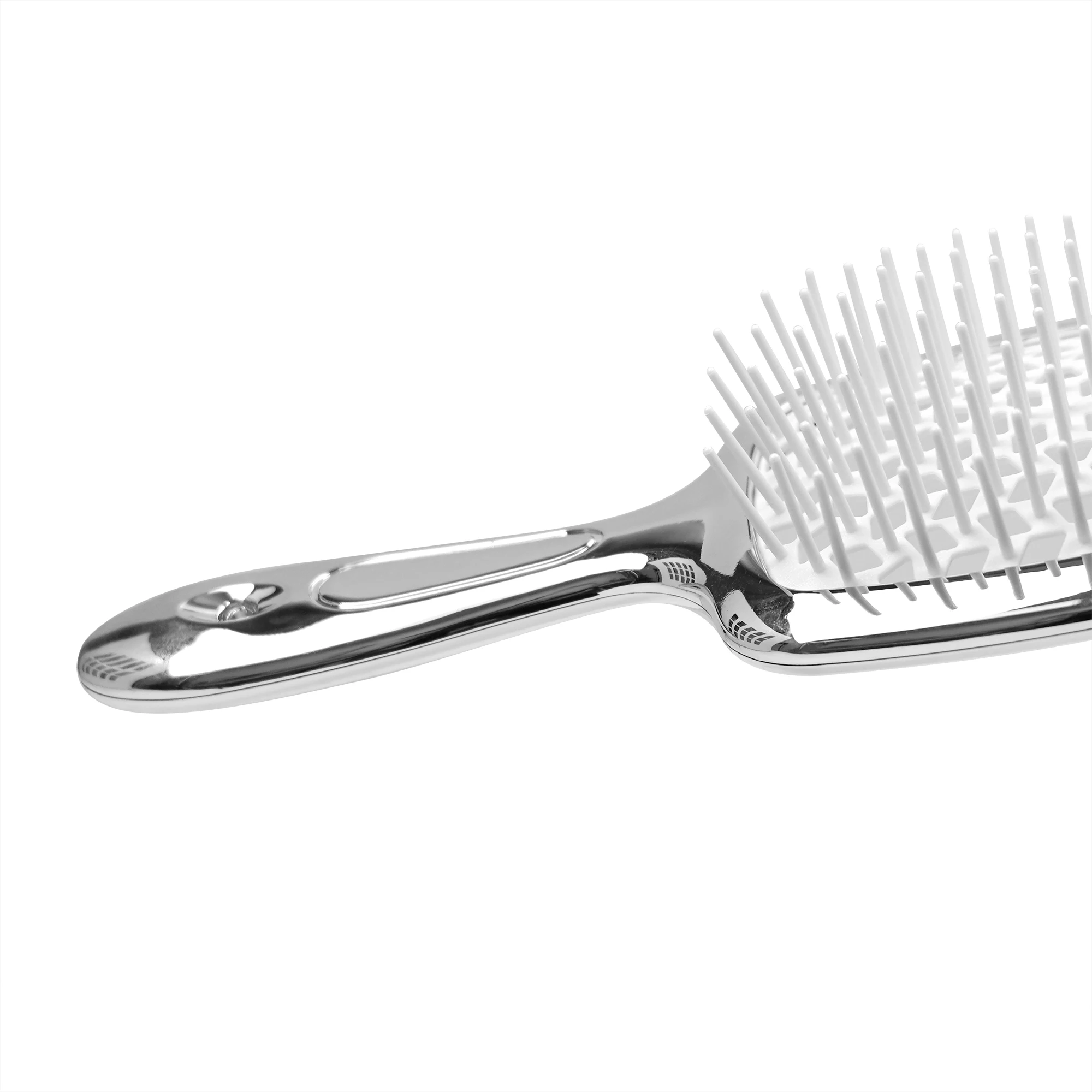 Hollowed-out Customized Logo scalp massage comb hair brush ABS Detangling Vent Shower Hair Brush