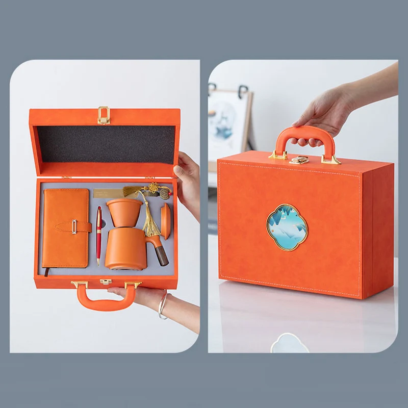 Ceramic mug notebook set anniversary corporate business gifts business corporate custom giveaways with logo 5 piece gifts sets