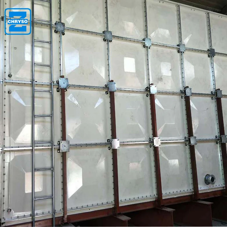 Экономичный модульный GRP FRP Стекловолоконный композитный резервуар для воды на крыше аквакультуры