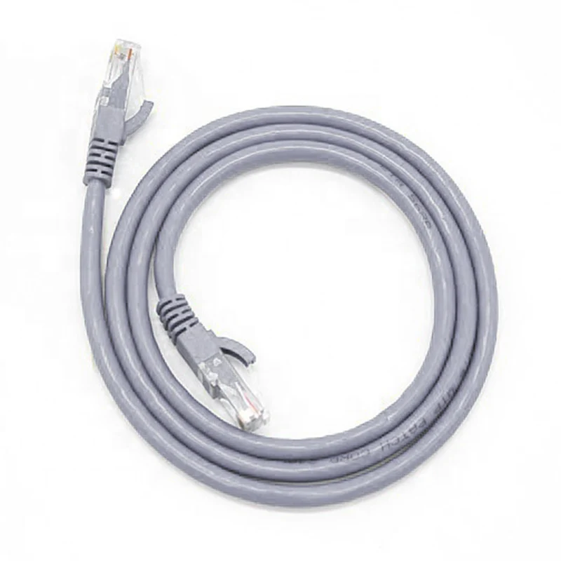 Cat5e UTP Patch Cord 26AWG BC Stranded OFC Copper RJ45 8P8C 100Mbps High Speed Network Patch Cable 1M Grey PVC