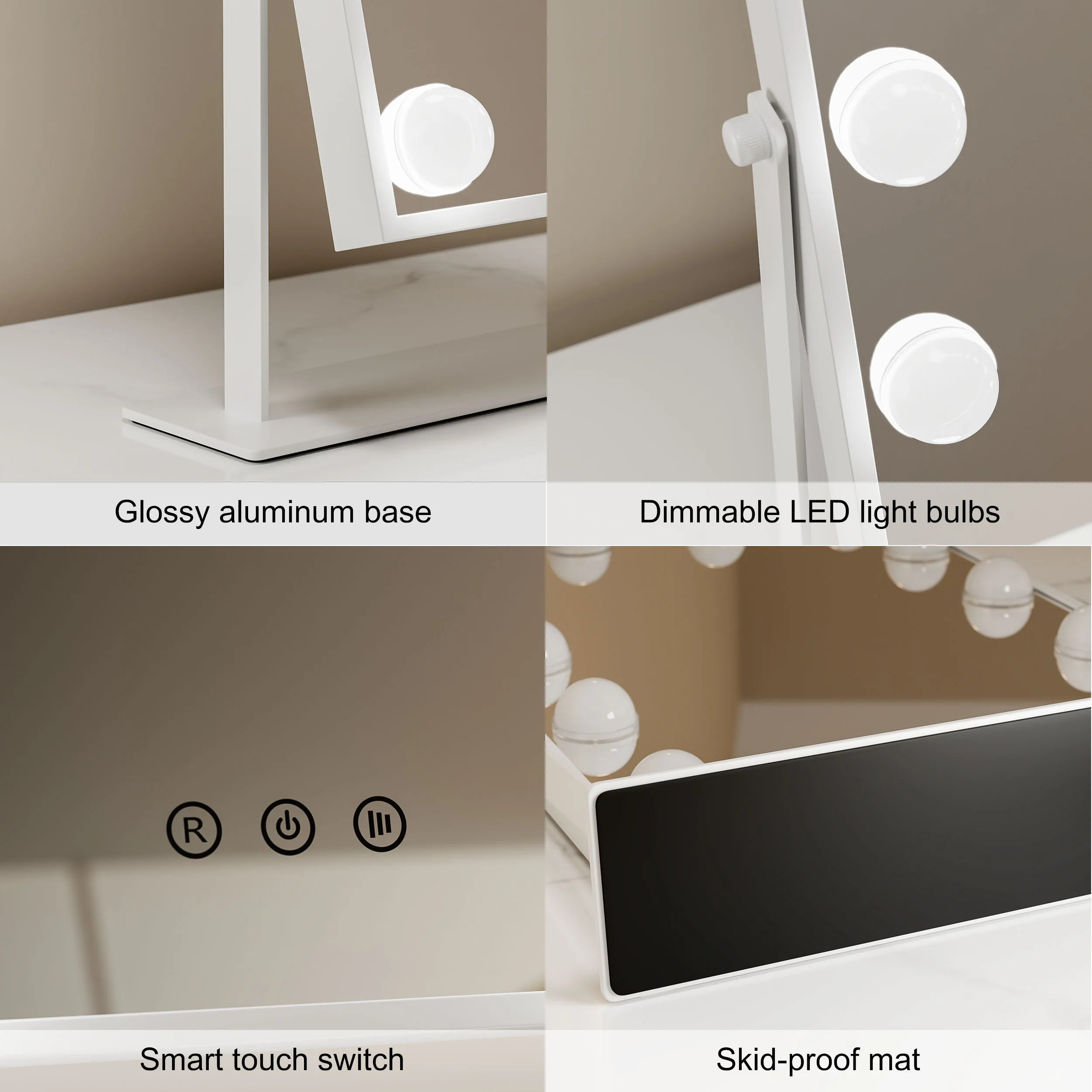 12v Adapter 12 Dimmable G35 Bulbs White Bulbs Cosmetic Makeup Hollywood Vanity Mirror Make Up Mirror Led Light