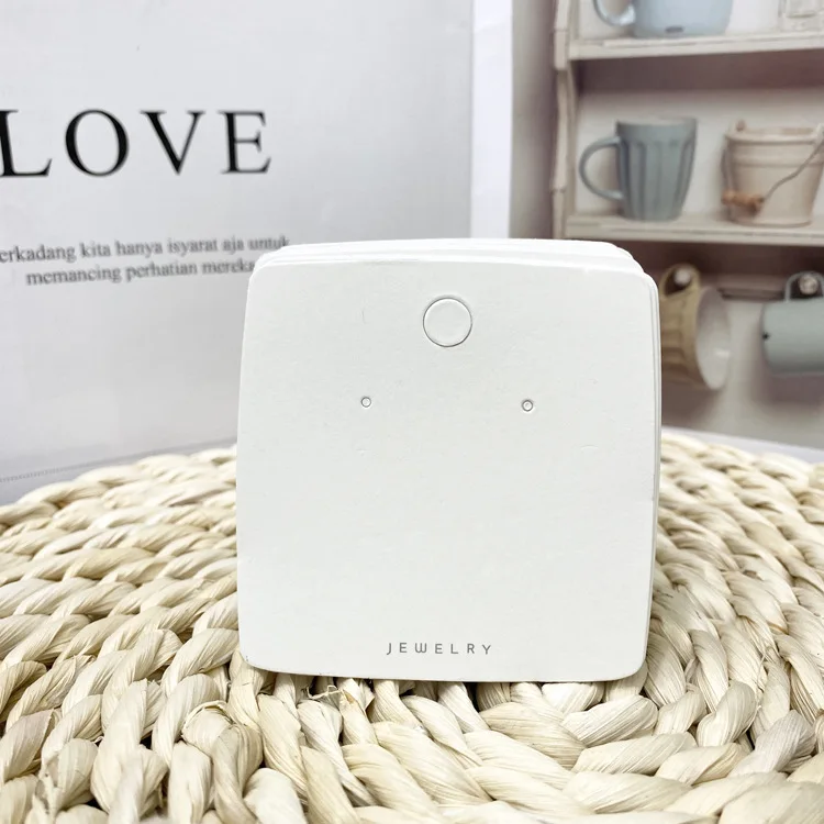 The Display Guys Pack of 100 pcs White Paper Necklace Earrings Display Hanging Cards for Jewelry Accessory Display
