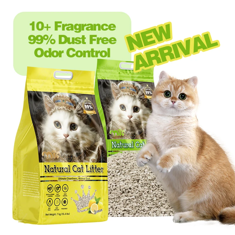 Factory Wholesale Custom Fast Clumping Dust Free Environmentally Friendly Materials Active Carbon Crush Bentonite Cat Litter