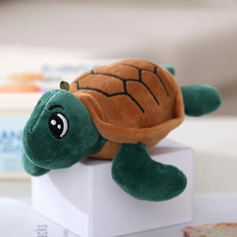 Soft Sea Animal Tortoise Turtle Stuffed Plush Toys Multi-color Plush Turtle Keychain
