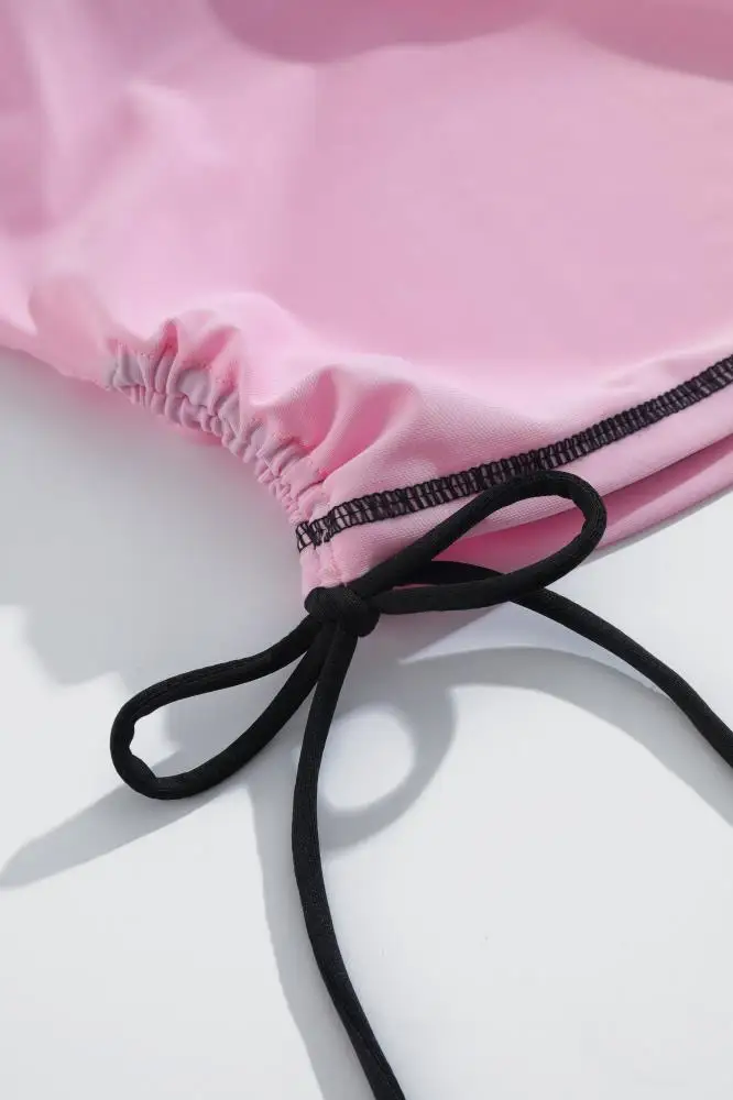 Manufacturer Wholesale Solid Color Contrasting Split Swimsuit for Youth and Girls for Children and adult