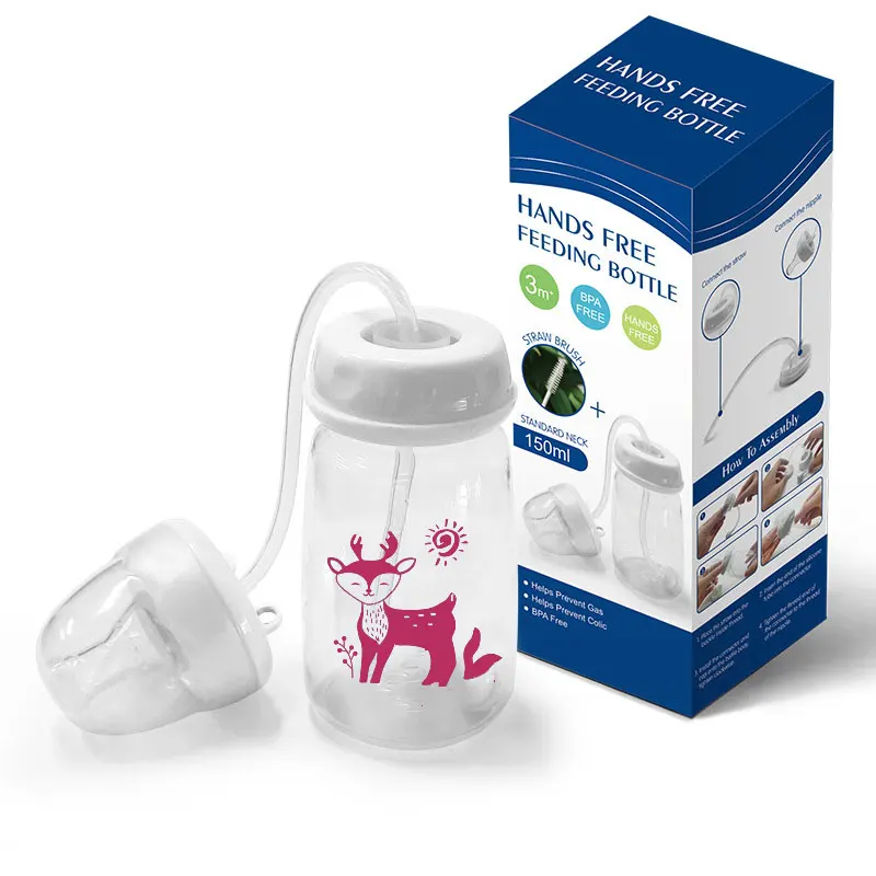 150ml New Coming  Hands Free Bottle Milk Feeding PP Standard  Neck Baby  Products